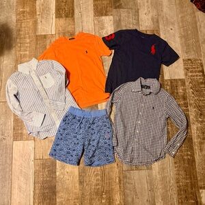 Polo Ralph Lauren boys size 8 lot of 5 pieces -4 tops 1 short